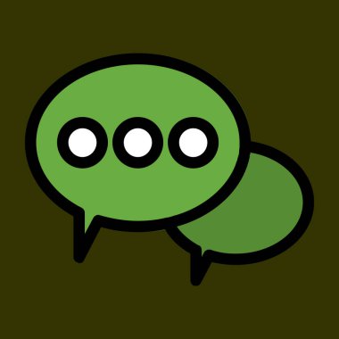 Sohbet simgesi, vektör illüstrasyonu basit tasarım