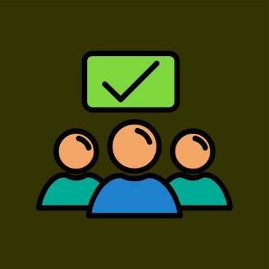 İşe alma simgesi, vektör illüstrasyonu basit tasarım