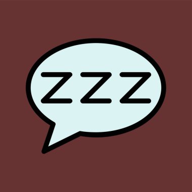 uyku simgesi, vektör illüstrasyonu basit tasarım