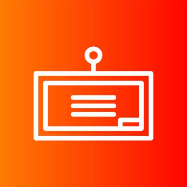 Tebeşir tahtası simgesi, vektör illüstrasyonu basit tasarım