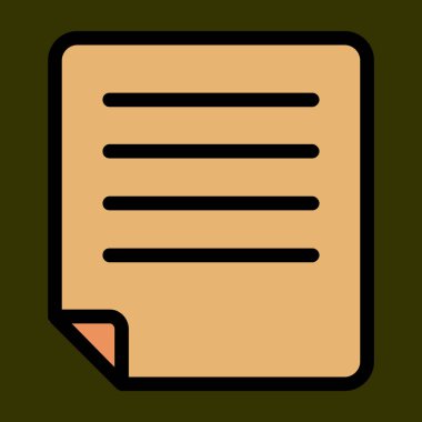 kağıt simgesi, vektör illüstrasyonu basit tasarım