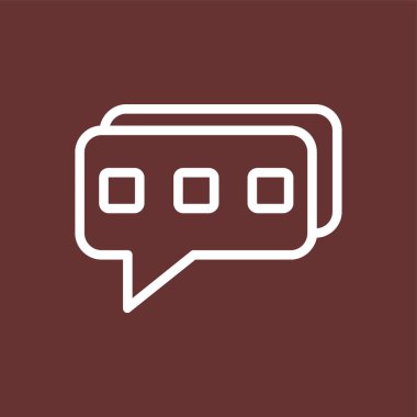 Sohbet simgesi, vektör illüstrasyonu basit tasarım