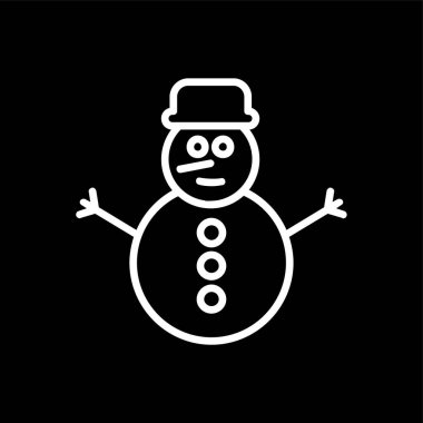 Kardan Adam simgesi, vektör illüstrasyonu basit tasarım