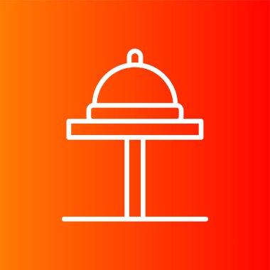 Düğün yemeği ikonu, vektör illüstrasyonu basit tasarım