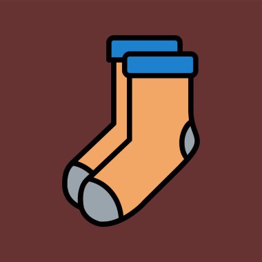 çorap simgesi, vektör illüstrasyonu basit tasarım