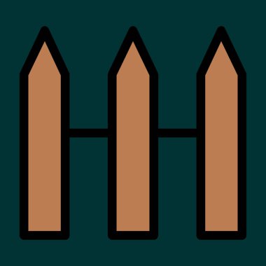 çit simgesi, vektör illüstrasyonu basit tasarım