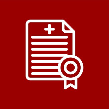 Lisans simgesi, vektör illüstrasyonu basit tasarım