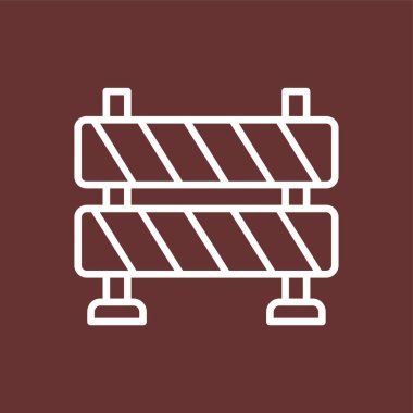 bariyer simgesi, vektör illüstrasyonu basit tasarım