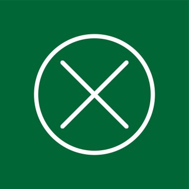 Simge ve vektör illüstrasyonunu iptal et basit tasarım