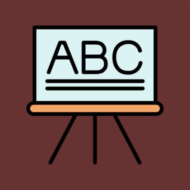 Karatahta simgesi, vektör illüstrasyonu basit tasarım