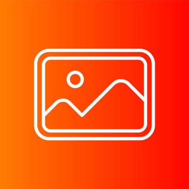 Resim simgesi, vektör illüstrasyonu basit tasarım