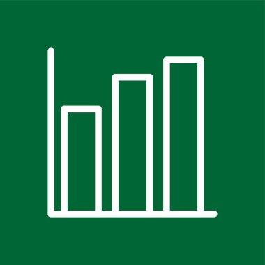 Çubuk Grafik simgesi, vektör illüstrasyonu basit tasarım