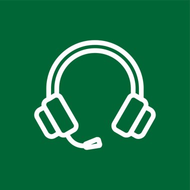 kulaklık simgesi, vektör illüstrasyonu basit tasarım