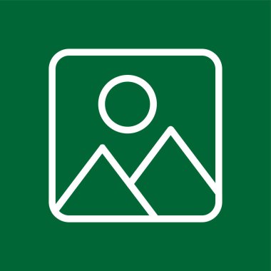 Resim simgesi, vektör illüstrasyonu basit tasarım