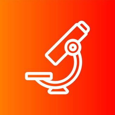 mikroskop.. simge, vektör çizimi basit tasarım