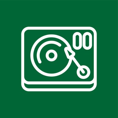 Vinil Katman simgesi, vektör illüstrasyonu basit tasarım