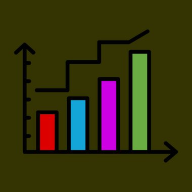 Enflasyon Grafik simgesi, vektör illüstrasyonu basit tasarım