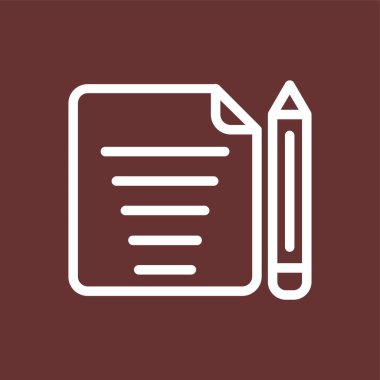 Note icon, vector illustration simple design