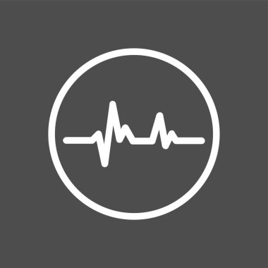 Nabız Simgesi, vektör illüstrasyonu basit tasarım