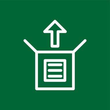 Kutuları açma simgesi, vektör illüstrasyonu basit tasarım