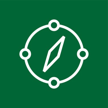 pusula simgesi, vektör illüstrasyonu basit tasarım