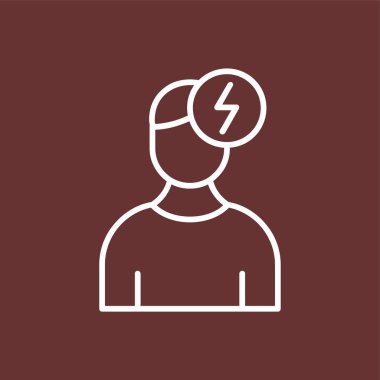 Beyin fırtınası simgesi, vektör illüstrasyonu basit tasarım