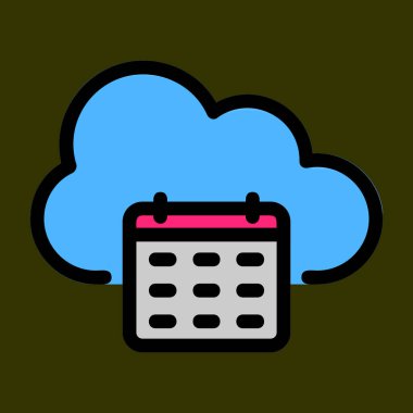 Takvim simgesi, vektör illüstrasyonu basit tasarım