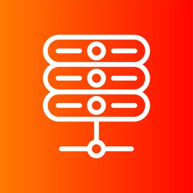 data sunucu simgesi, vektör illüstrasyonu basit tasarım