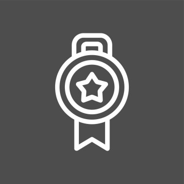 Madalya simgesi, vektör illüstrasyonu basit tasarım