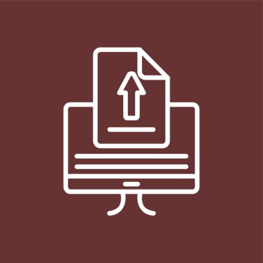 Upload icon, vector illustration simple design