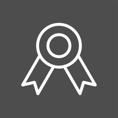 Rozet simgesi, vektör illüstrasyonu basit tasarım