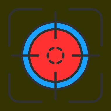 odak simgesi, vektör illüstrasyonu basit tasarım