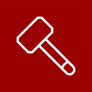 Tokmak simgesi, vektör illüstrasyonu basit tasarım