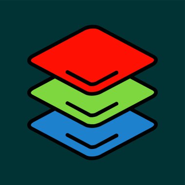 Katman simgesi, vektör illüstrasyonu basit tasarım