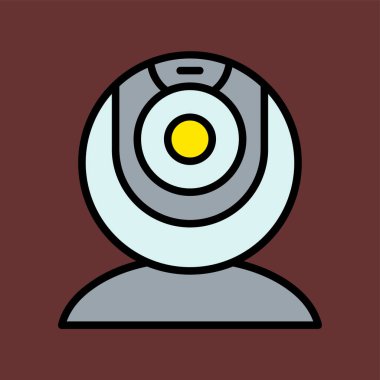 Web kamera simgesi, vektör illüstrasyonu basit tasarım