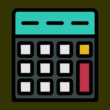 Calculator icon, vector illustration simple design