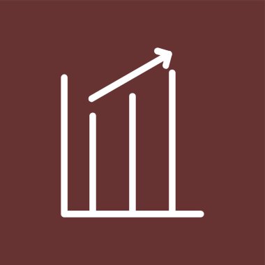 Büyüme Grafiği simgesi, vektör illüstrasyonu basit tasarım