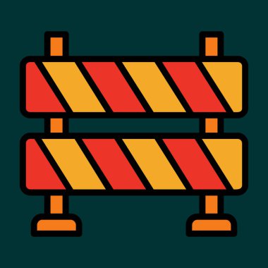 bariyer simgesi, vektör illüstrasyonu basit tasarım