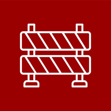 bariyer simgesi, vektör illüstrasyonu basit tasarım