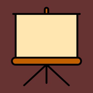 sunum simgesi, vektör illüstrasyonu basit tasarım