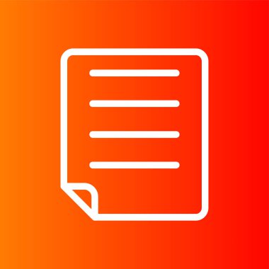 Note icon, vector illustration simple design