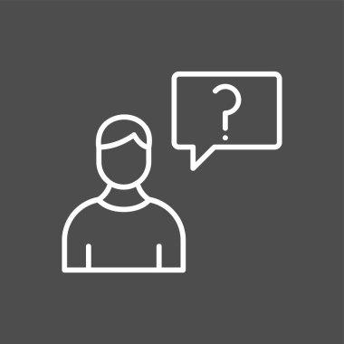 düşünce simgesi, vektör illüstrasyonu basit tasarım