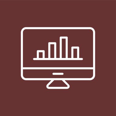 monitör simgesi, vektör illüstrasyonu basit tasarım