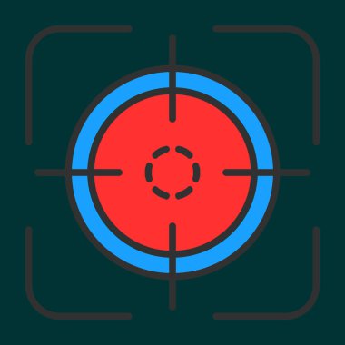 odak simgesi, vektör illüstrasyonu basit tasarım