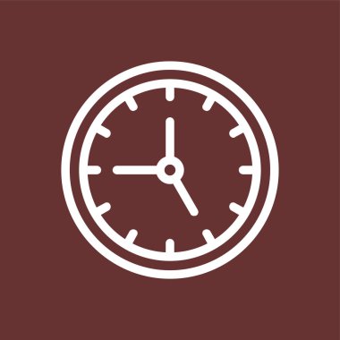 Saat simgesi, vektör illüstrasyonu basit tasarım