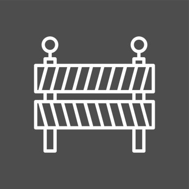 bariyer simgesi, vektör illüstrasyonu basit tasarım