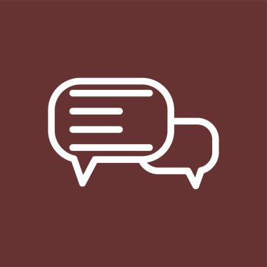 Sohbet simgesi, vektör illüstrasyonu basit tasarım