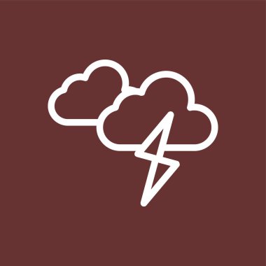 gök gürültüsü simgesi, vektör illüstrasyonu basit tasarım