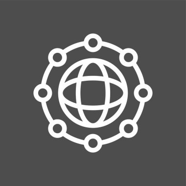 ağ simgesi, vektör illüstrasyonu basit tasarım