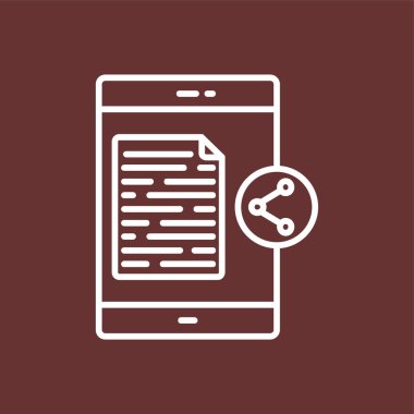 İçerik simgesi paylaşımı, vektör illüstrasyonu basit tasarım